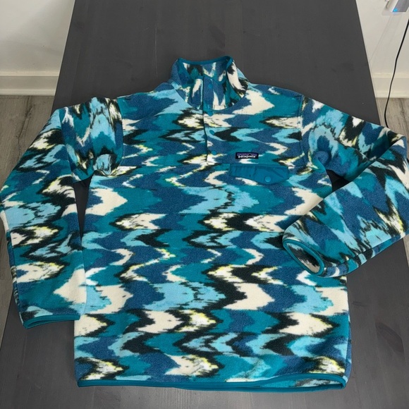 Patagonia Synchilla Snap-T Fleece Women’s Trout Tales Elwha Blue - Picture 4 of 9